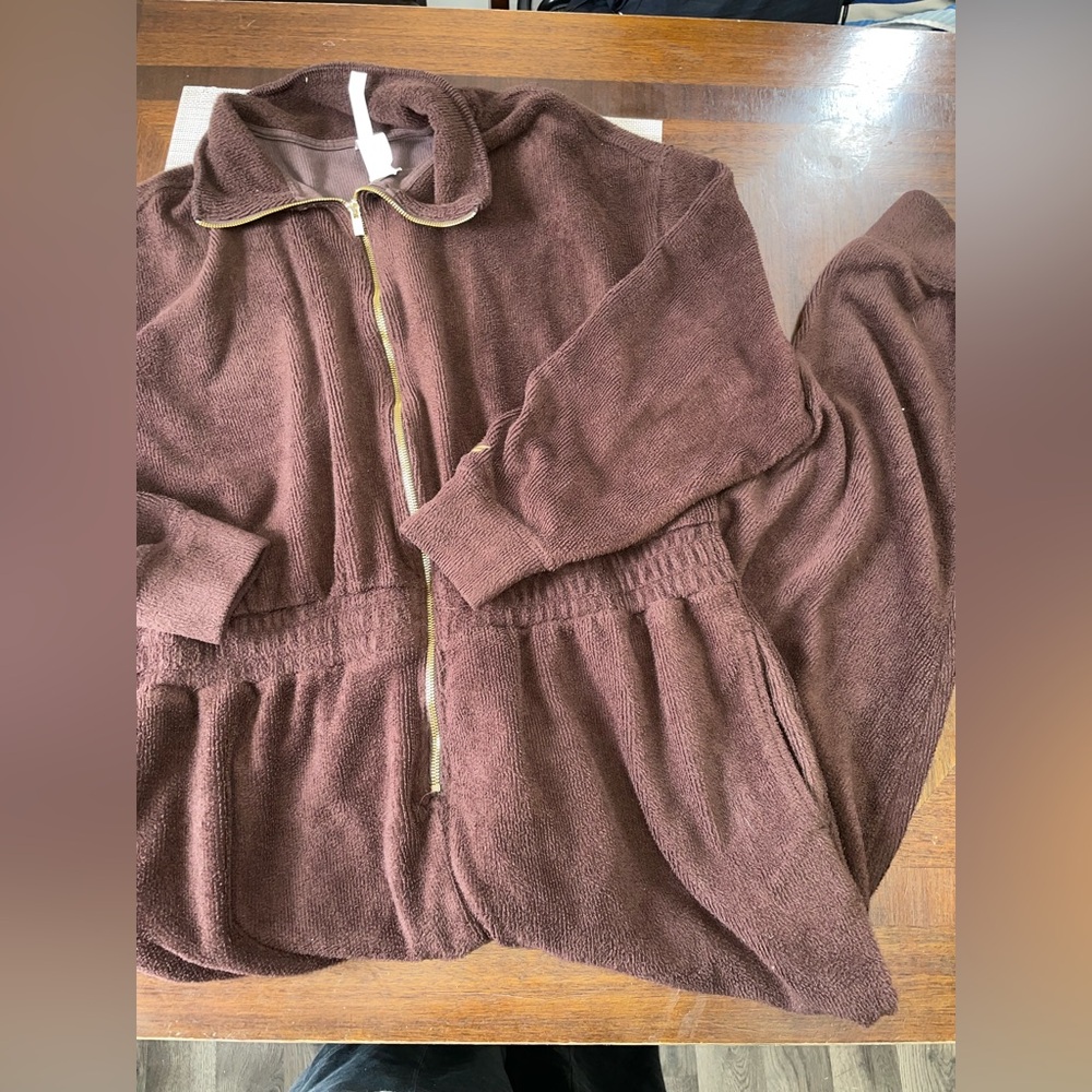 Fabletics Brown Jumpsuit XXL One Piece Athleisure Workout Plus Size